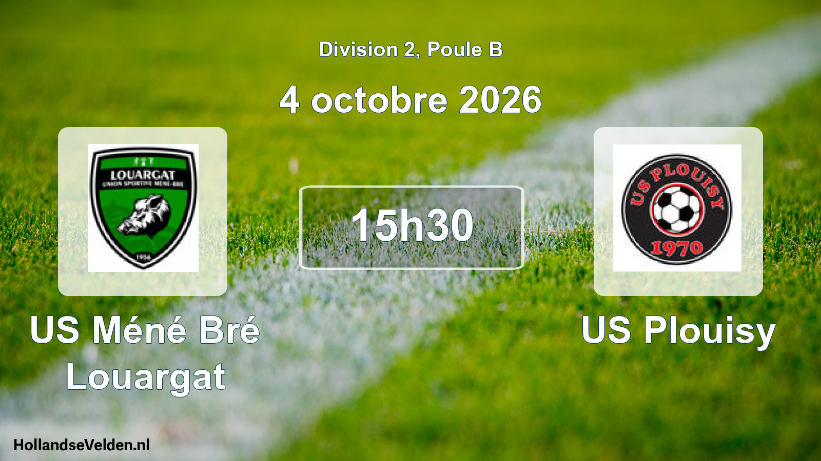 Match programmé: US Méné Bré Louargat - US Plouisy (4 octobre 2026)