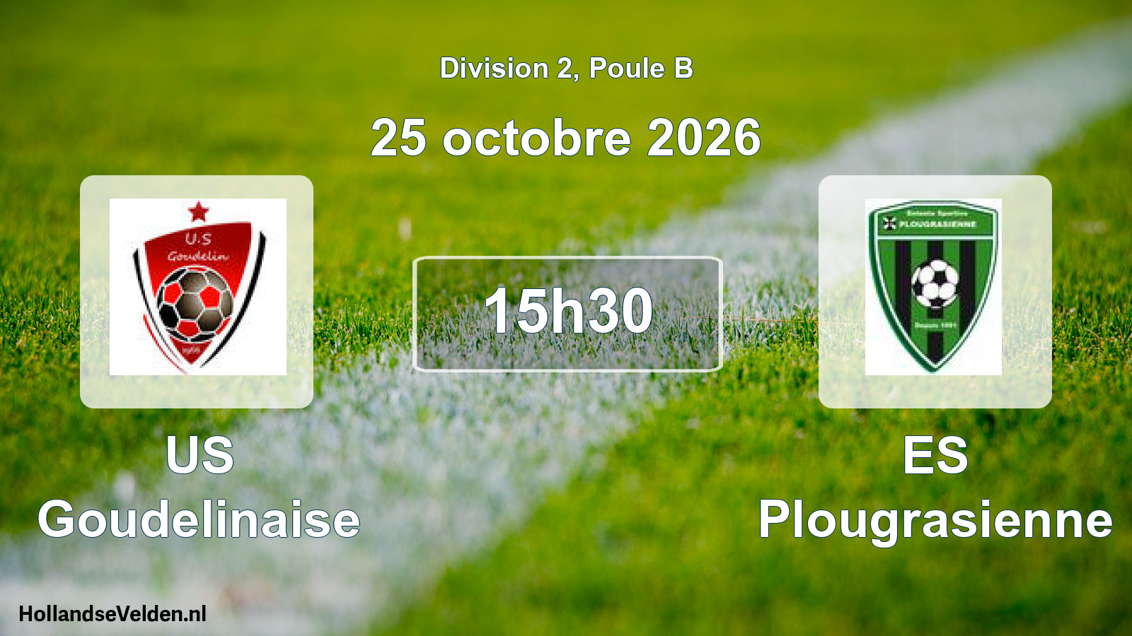 Match programmé: US Goudelinaise - ES Plougrasienne (25 octobre 2026)