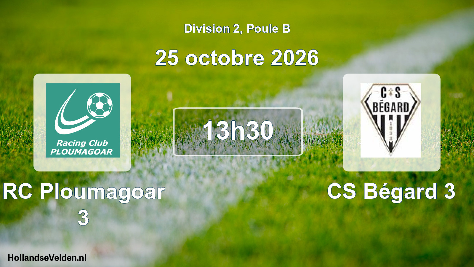 Match programmé: RC Ploumagoar 3 - CS Bégard 3 (25 octobre 2026)