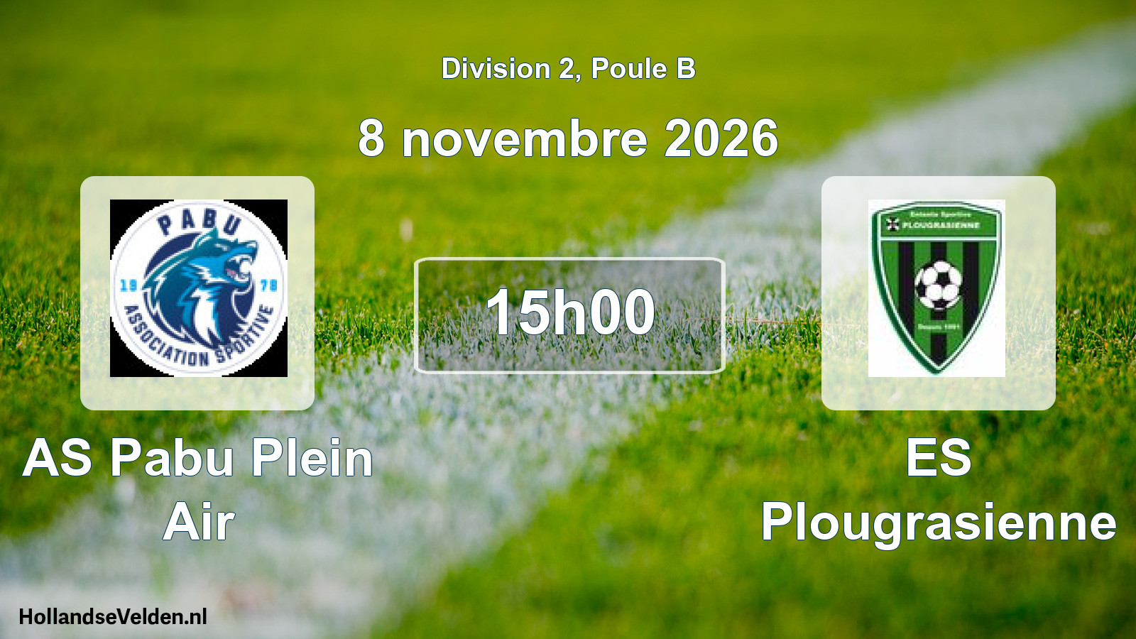Match programmé: AS Pabu Plein Air - ES Plougrasienne (8 novembre 2026)