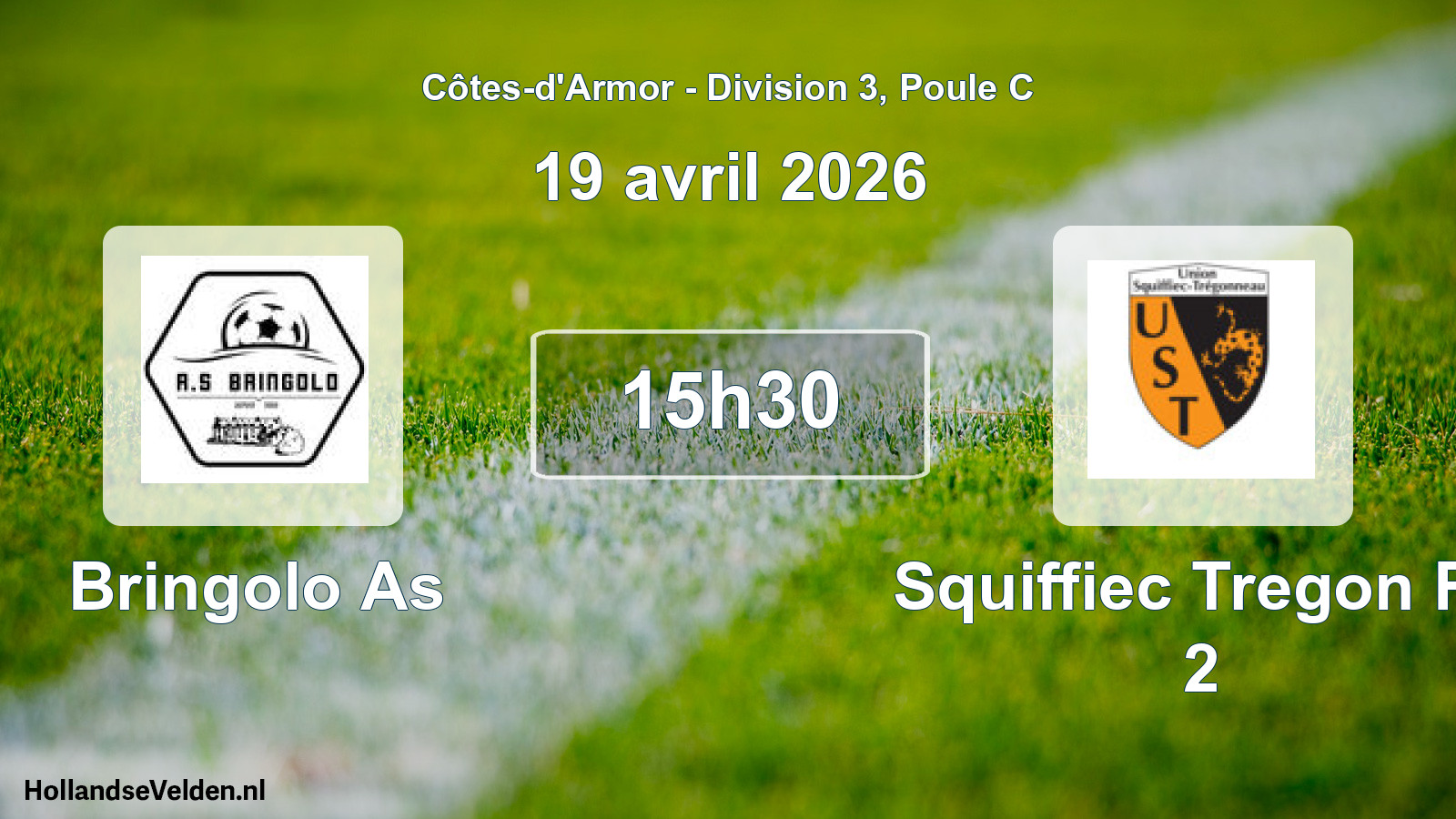 Geplande wedstrijd: Bringolo As - Squiffiec Tregon Fc 2 (19 avril 2026)