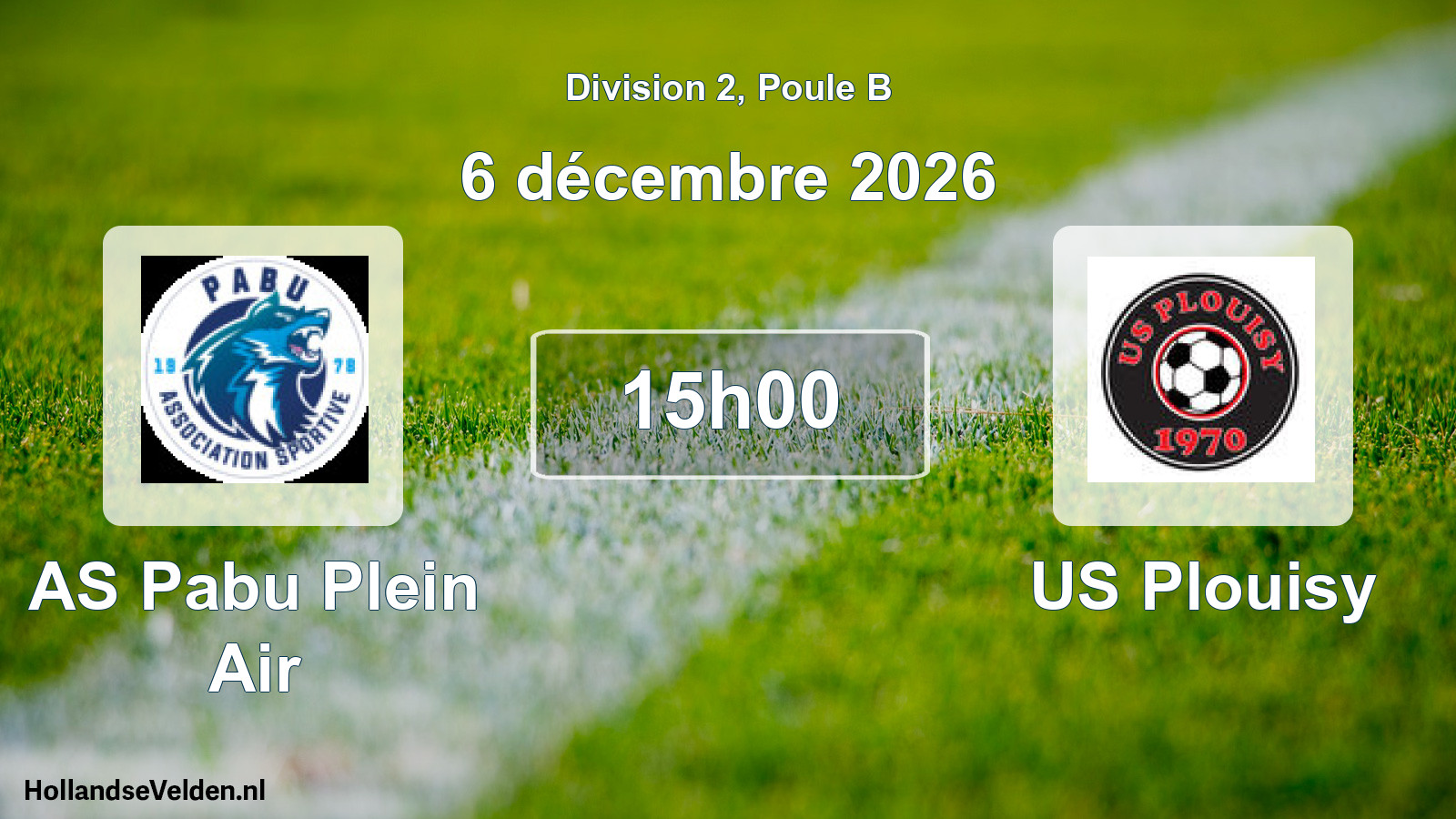 Match programmé: AS Pabu Plein Air - US Plouisy (6 décembre 2026)