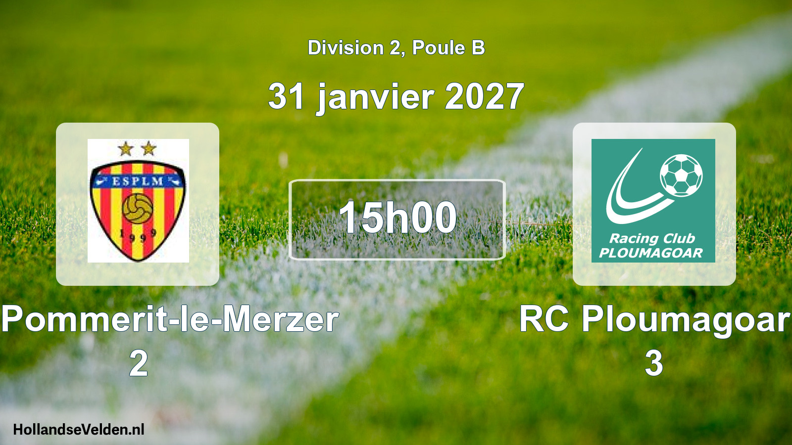 Match programmé: ES Pommerit-le-Merzer 2 - RC Ploumagoar 3 (31 janvier 2027)