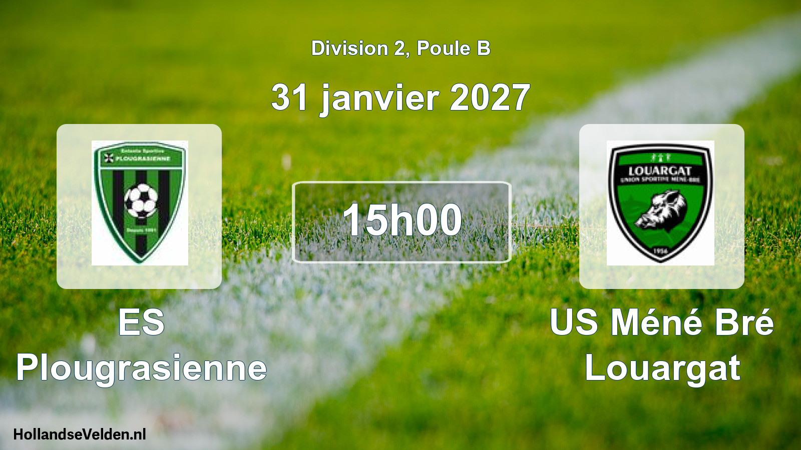 Match programmé: ES Plougrasienne - US Méné Bré Louargat (31 janvier 2027)