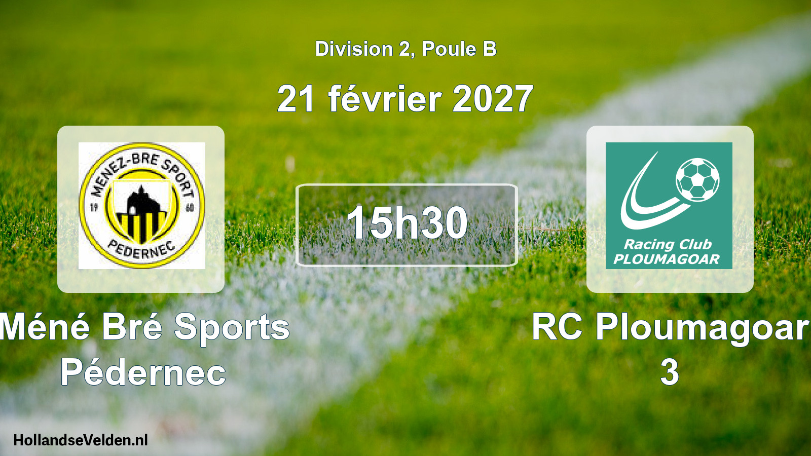 Match programmé: Méné Bré Sports Pédernec - RC Ploumagoar 3 (21 février 2027)
