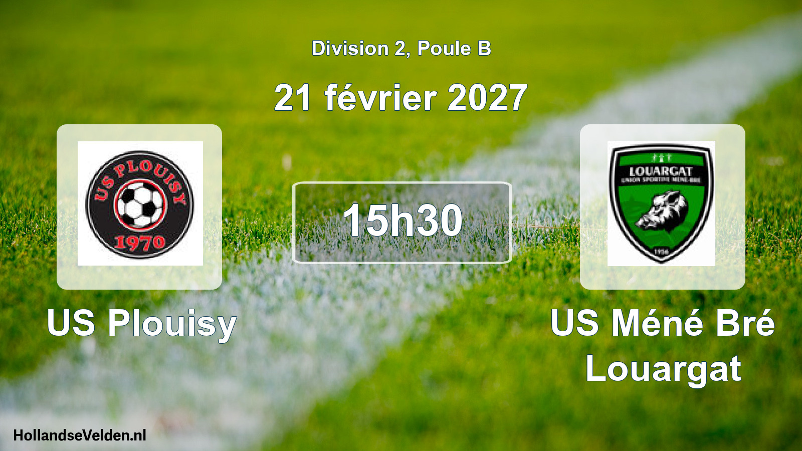 Match programmé: US Plouisy - US Méné Bré Louargat (21 février 2027)