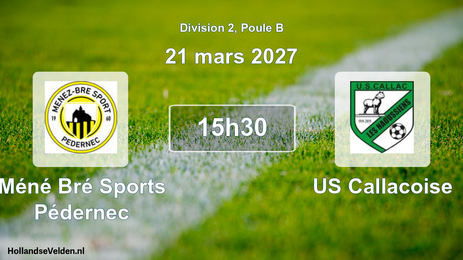 Match programmé: Méné Bré Sports Pédernec - US Callacoise (21 mars 2027)