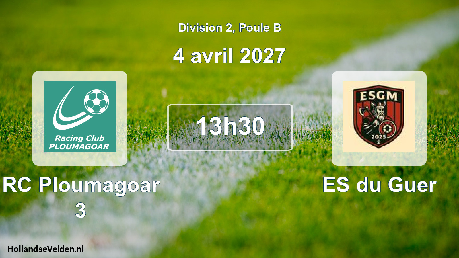 Match programmé: RC Ploumagoar 3 - ES du Guer (4 avril 2027)