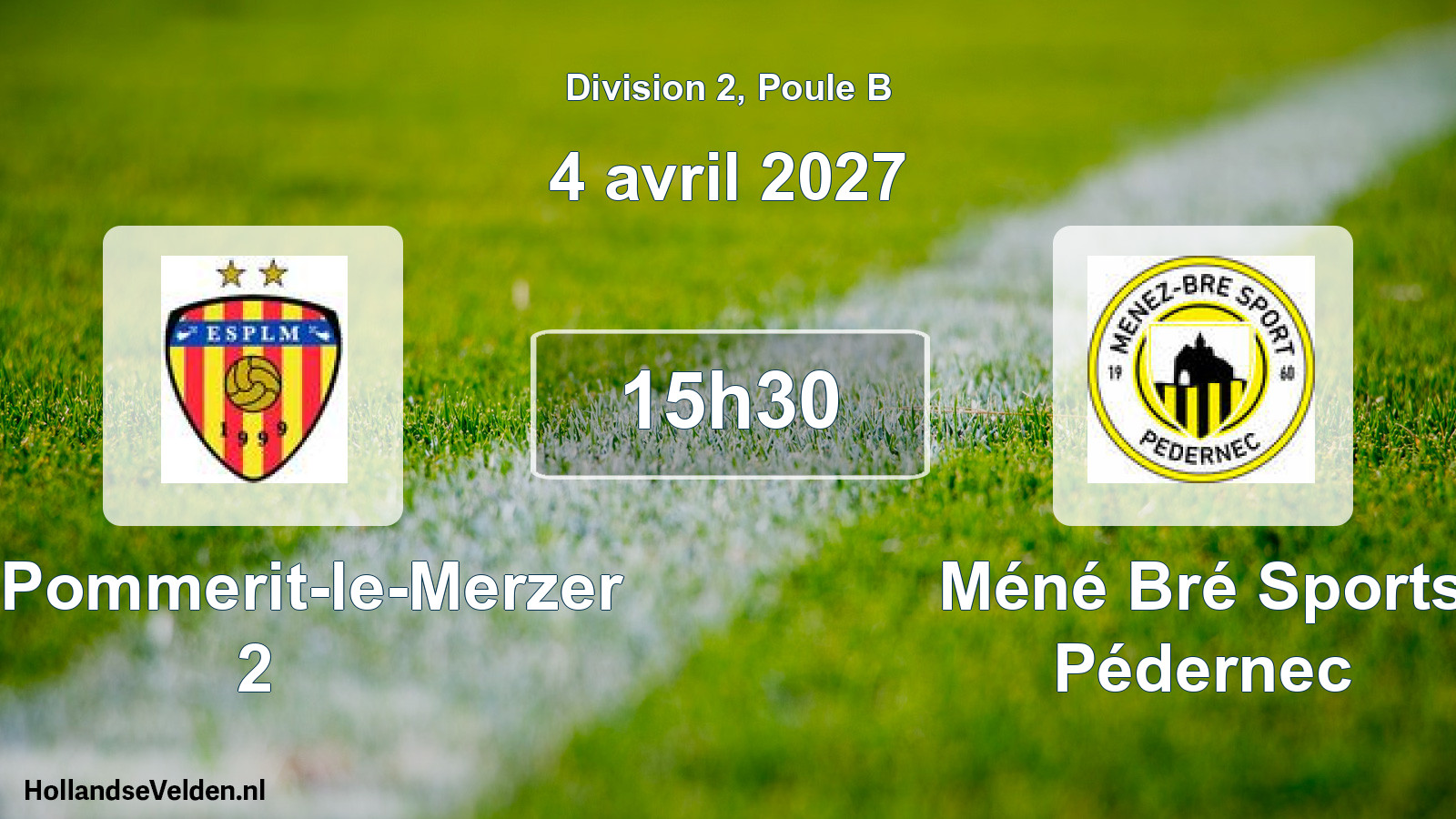 Match programmé: ES Pommerit-le-Merzer 2 - Méné Bré Sports Pédernec (4 avril 2027)