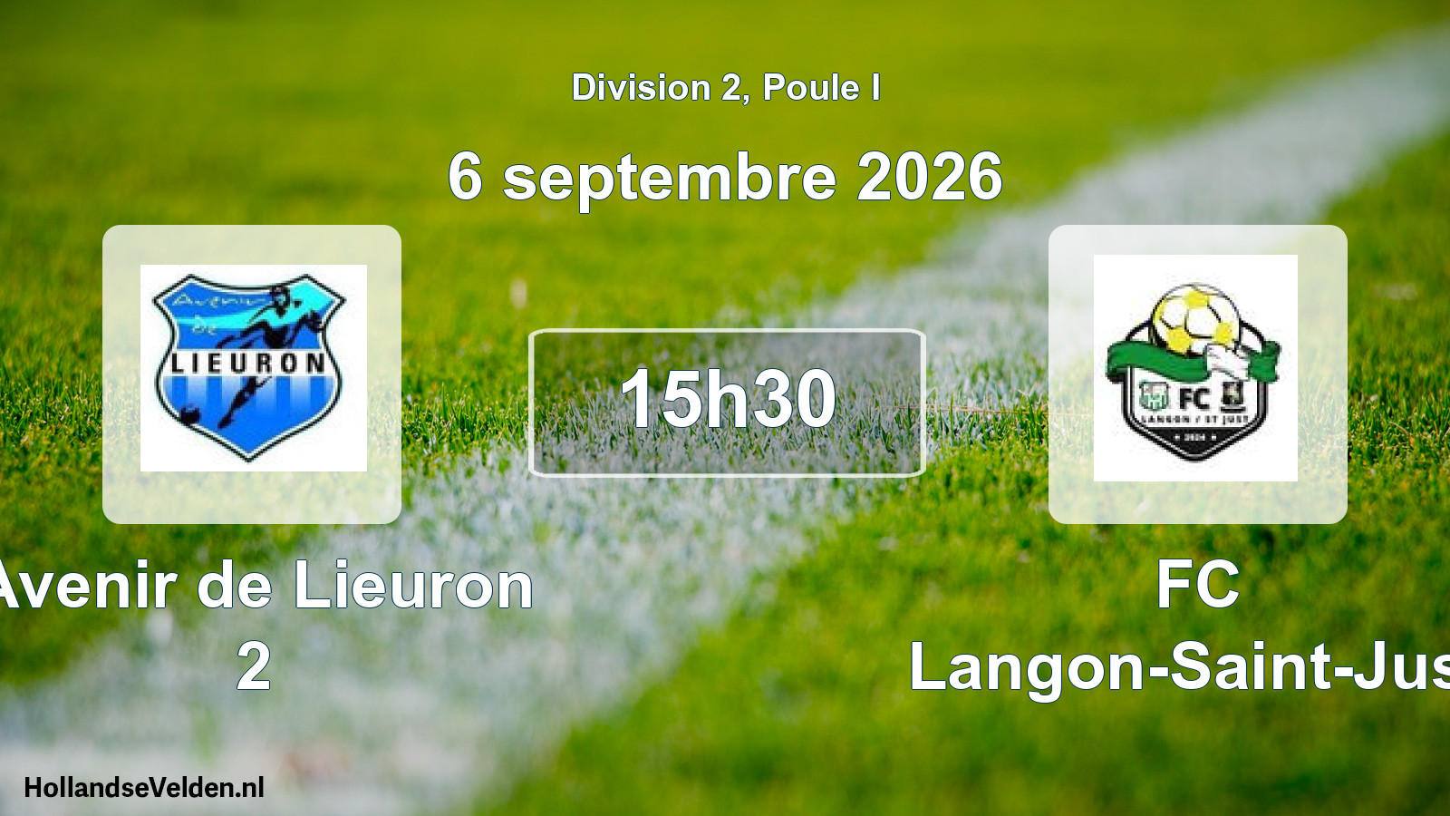 Match programmé: Avenir de Lieuron 2 - FC Langon-Saint-Just (6 septembre 2026)