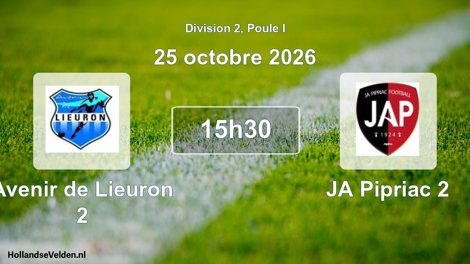 Match programmé: Avenir de Lieuron 2 - JA Pipriac 2 (25 octobre 2026)