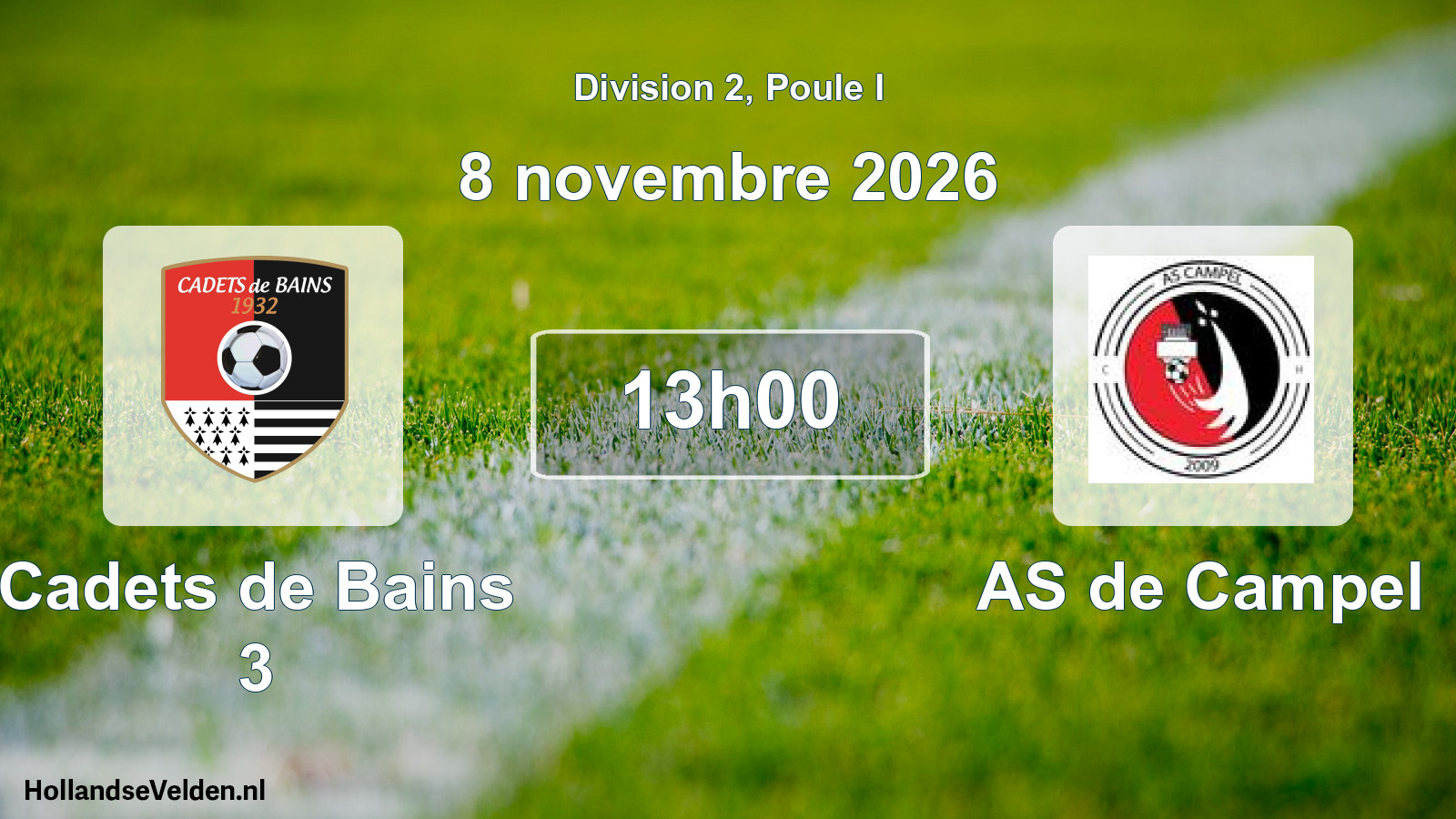 Scheduled Match: Cadets de Bains 3 - AS de Campel (8 November 2026)