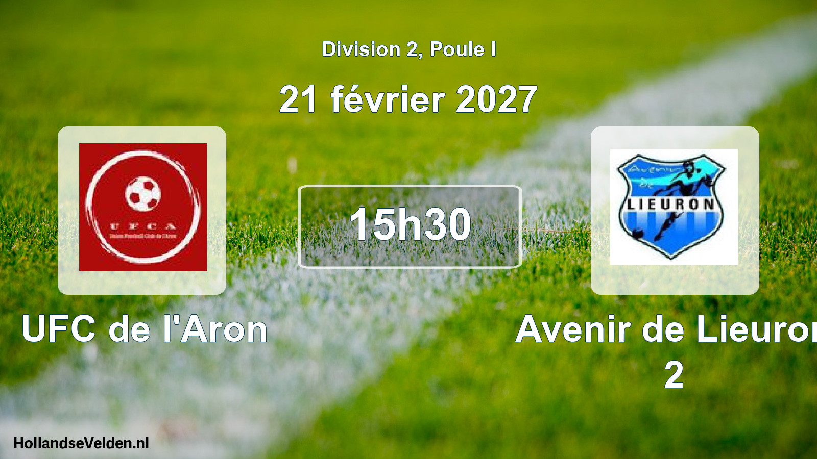 Scheduled Match: UFC de l'Aron - Avenir de Lieuron 2 (21 February 2027)