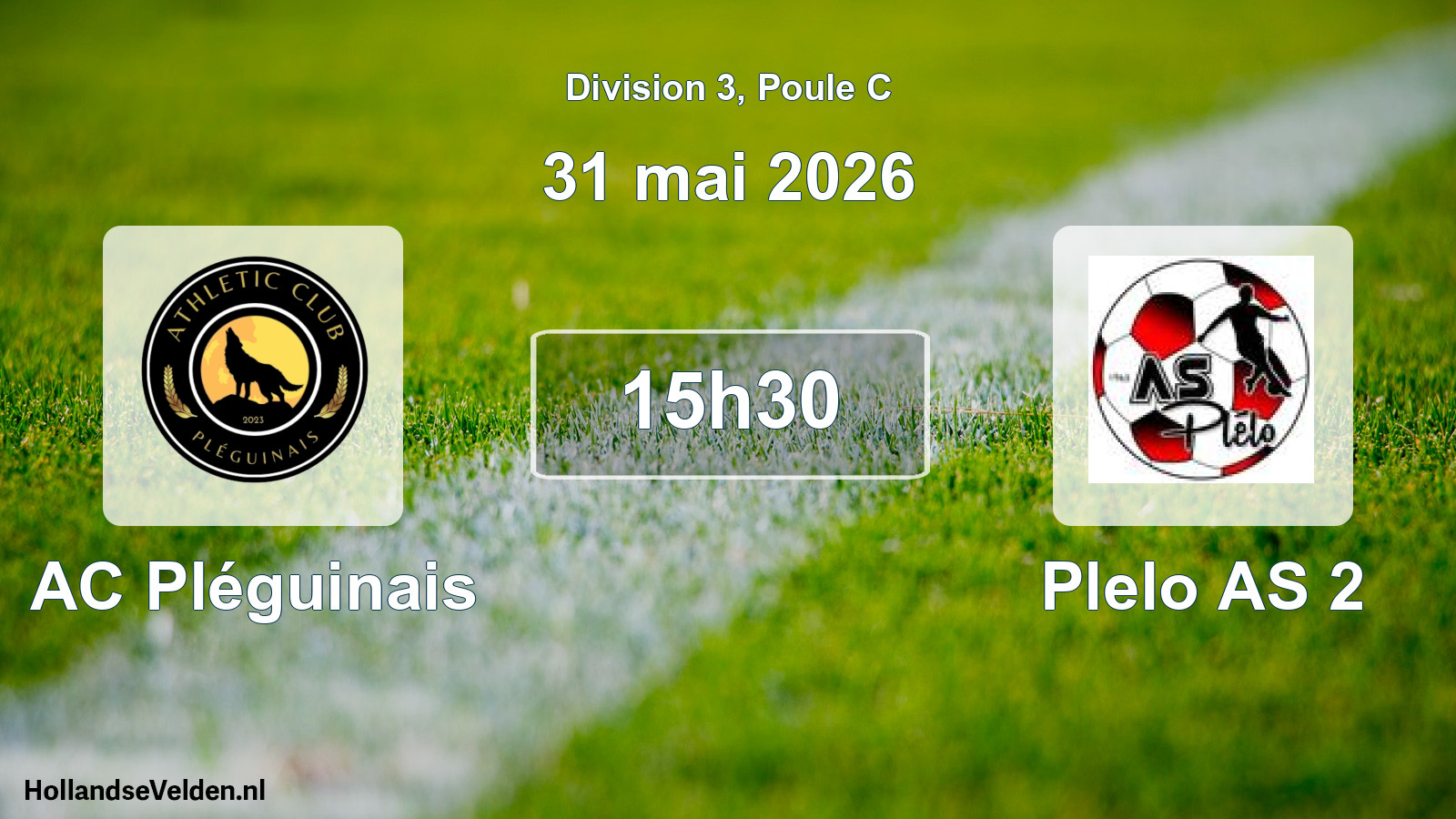 Geplande wedstrijd: AC Pléguinais - Plelo AS 2 (31 mei 2026)