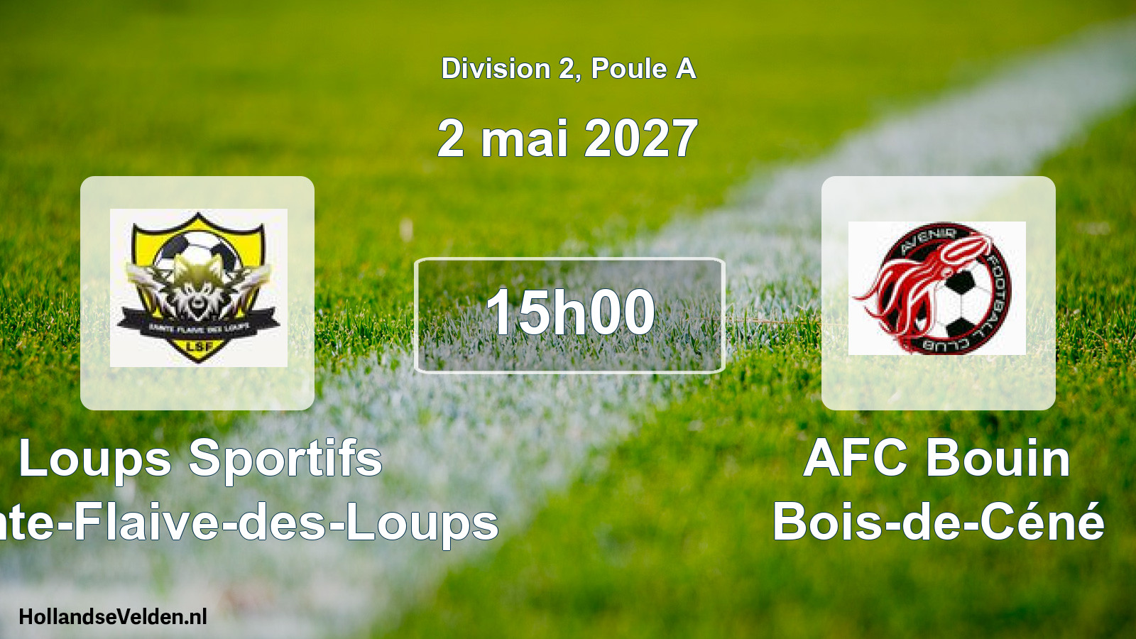 Scheduled Match: Loups Sportifs Sainte-Flaive-des-Loups - AFC Bouin Bois-de-Céné (2 May 2027)