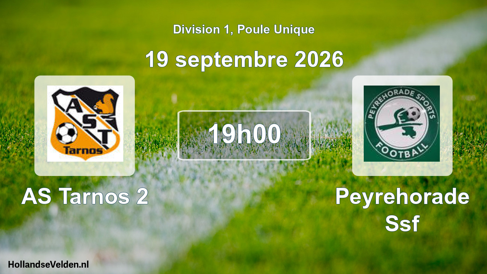 Geplande wedstrijd: AS Tarnos 2 - Peyrehorade Ssf (19 september 2026)