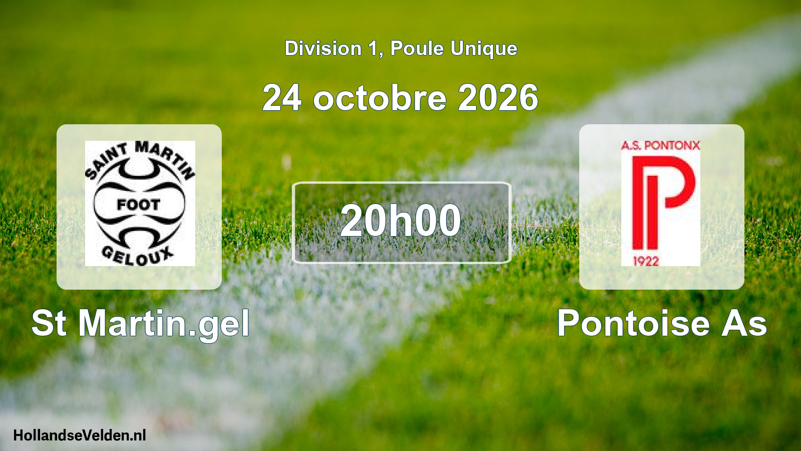 Scheduled Match: St Martin.gel - Pontoise As (24 October 2026)