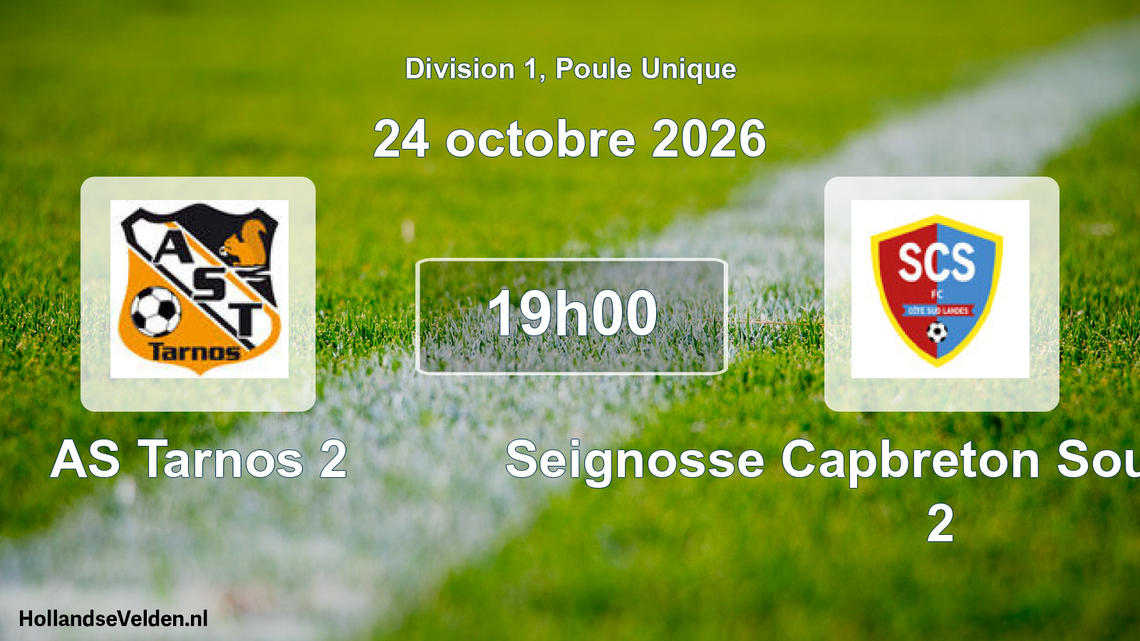 Scheduled Match: AS Tarnos 2 - Seignosse Capbreton Soustons FC 2 (24 October 2026)