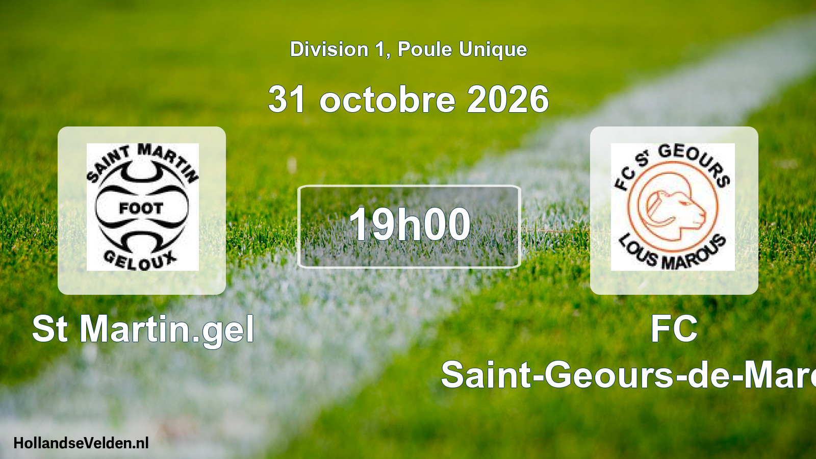 Scheduled Match: St Martin.gel - FC Saint-Geours-de-Maremne (31 October 2026)