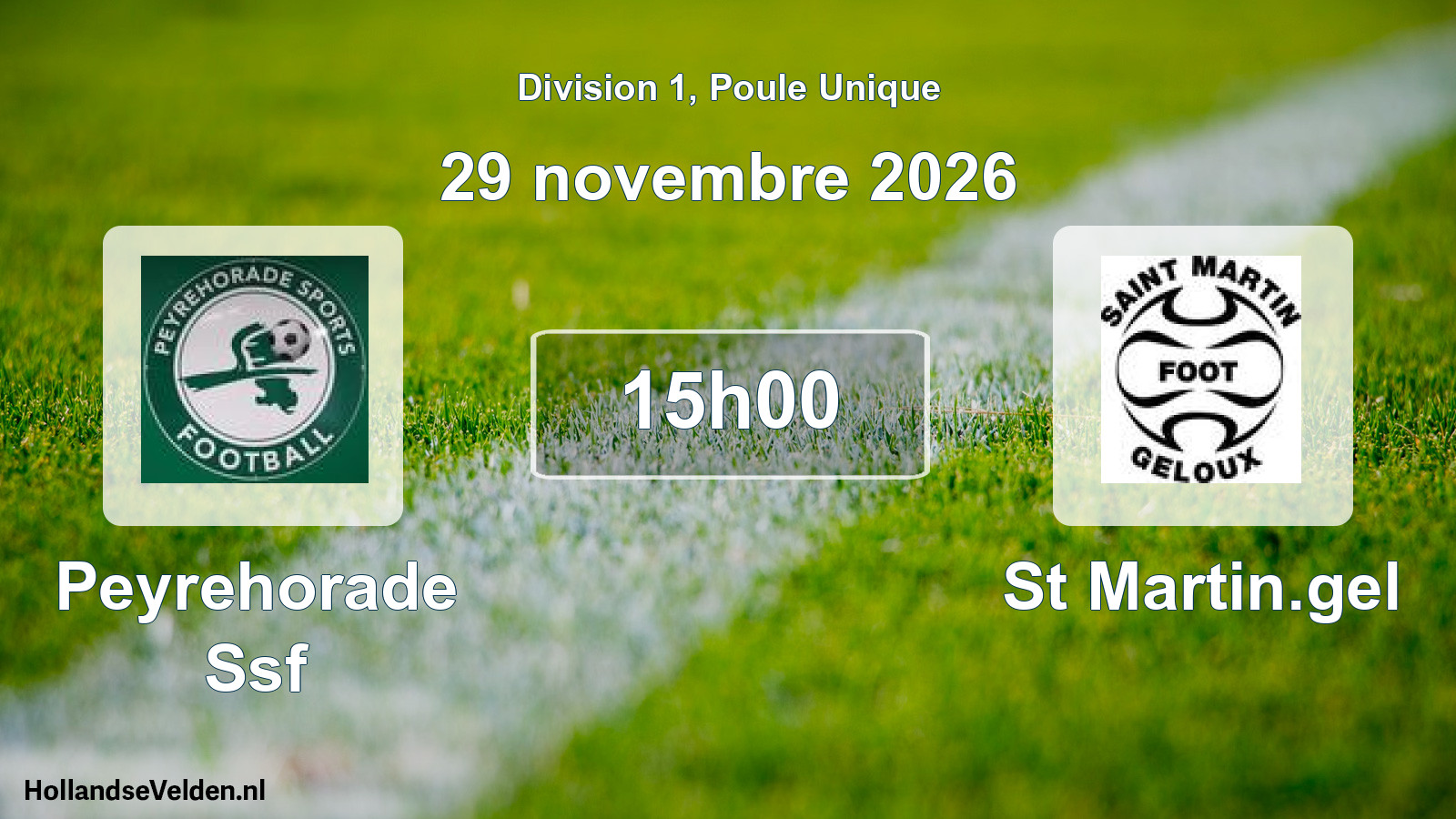 Scheduled Match: Peyrehorade Ssf - St Martin.gel (29 November 2026)