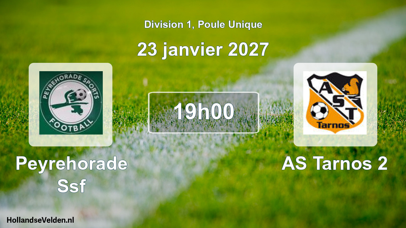 Scheduled Match: Peyrehorade Ssf - AS Tarnos 2 (23 January 2027)