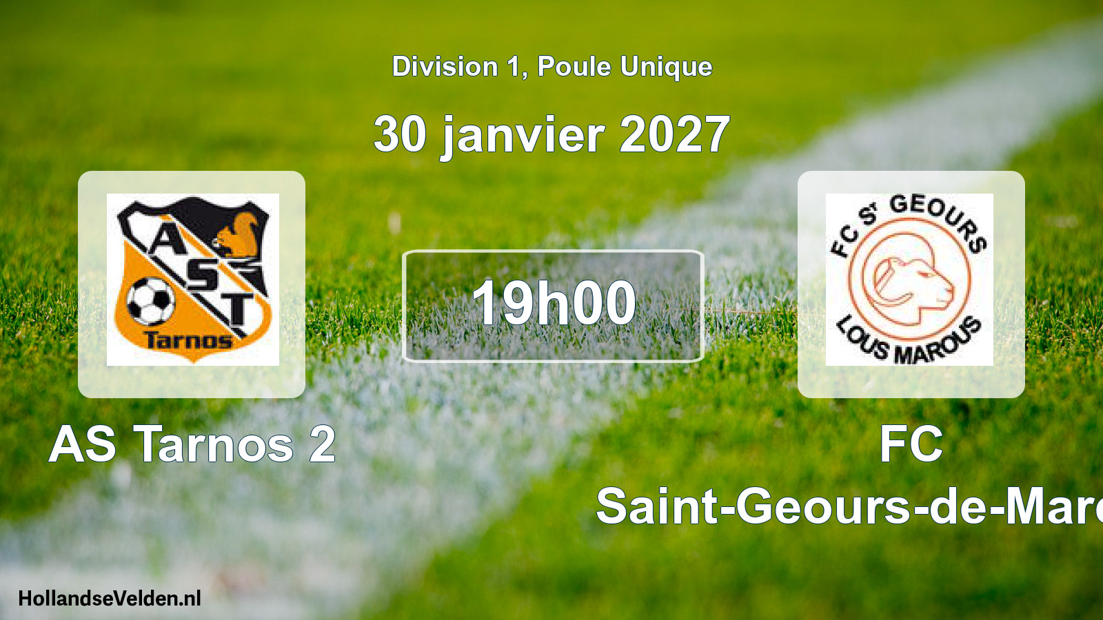 Scheduled Match: AS Tarnos 2 - FC Saint-Geours-de-Maremne (30 January 2027)