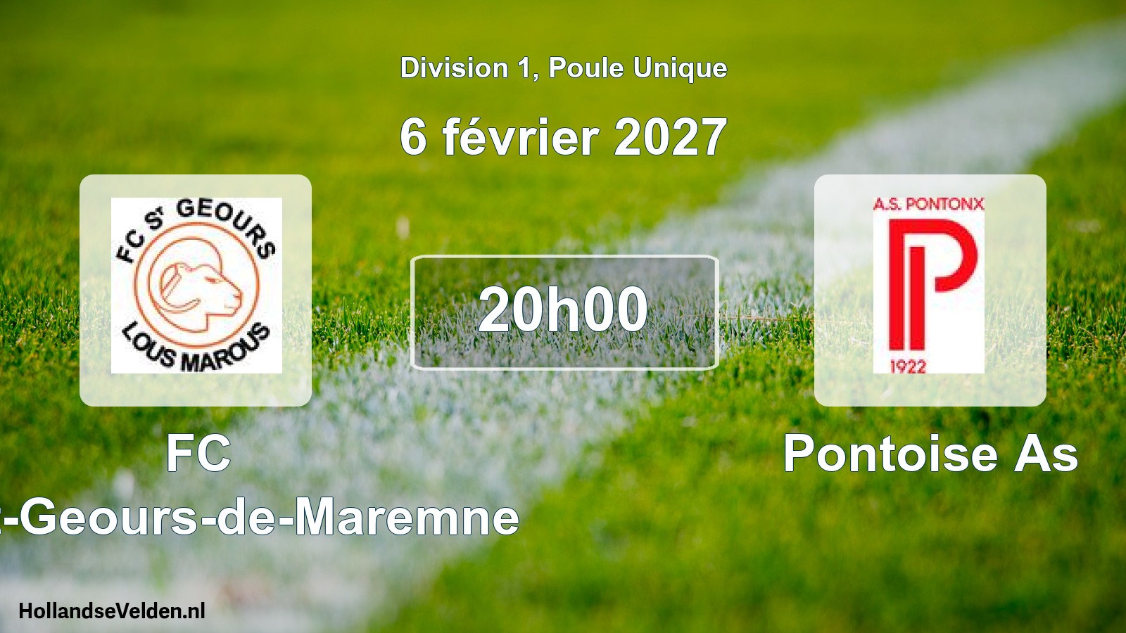 Scheduled Match: FC Saint-Geours-de-Maremne - Pontoise As (6 February 2027)