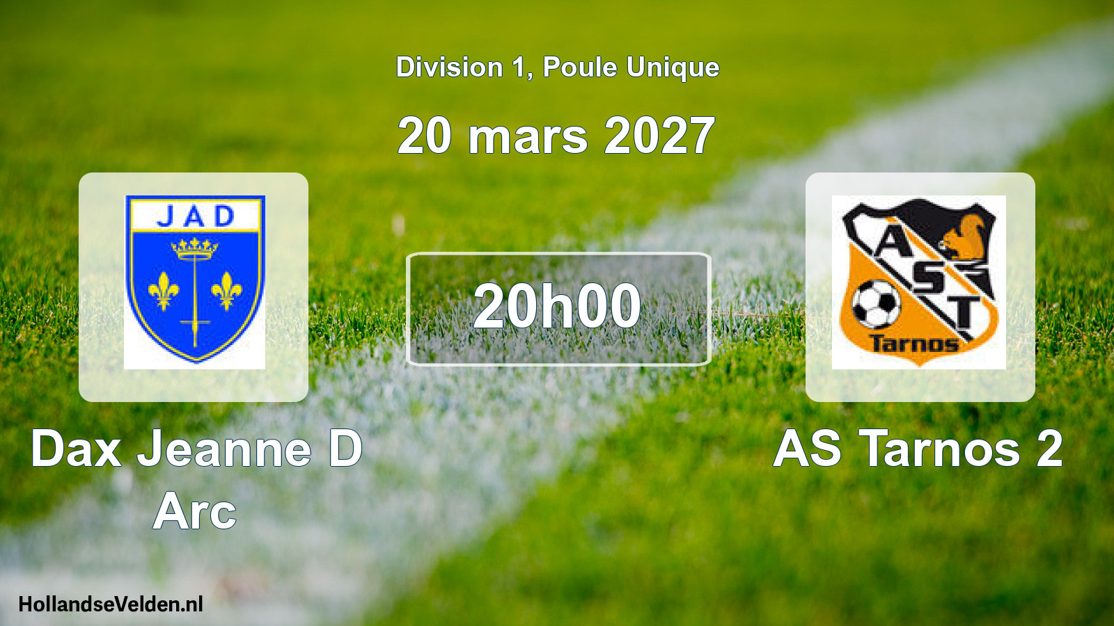 Geplande wedstrijd: Dax Jeanne D Arc - AS Tarnos 2 (20 maart 2027)