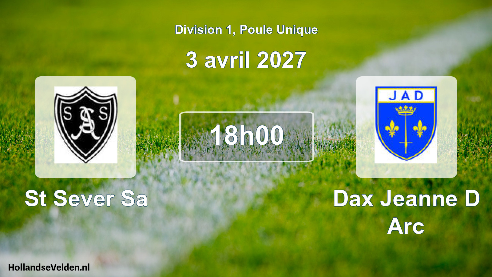 Scheduled Match: St Sever Sa - Dax Jeanne D Arc (3 April 2027)