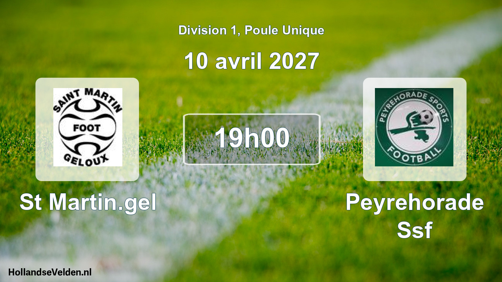 Geplande wedstrijd: St Martin.gel - Peyrehorade Ssf (10 april 2027)