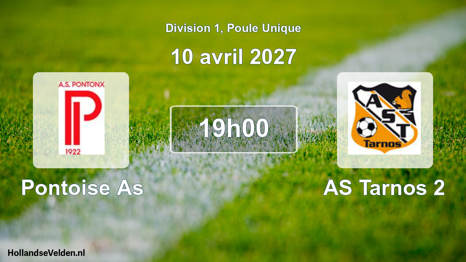 Geplande wedstrijd: Pontoise As - AS Tarnos 2 (10 april 2027)