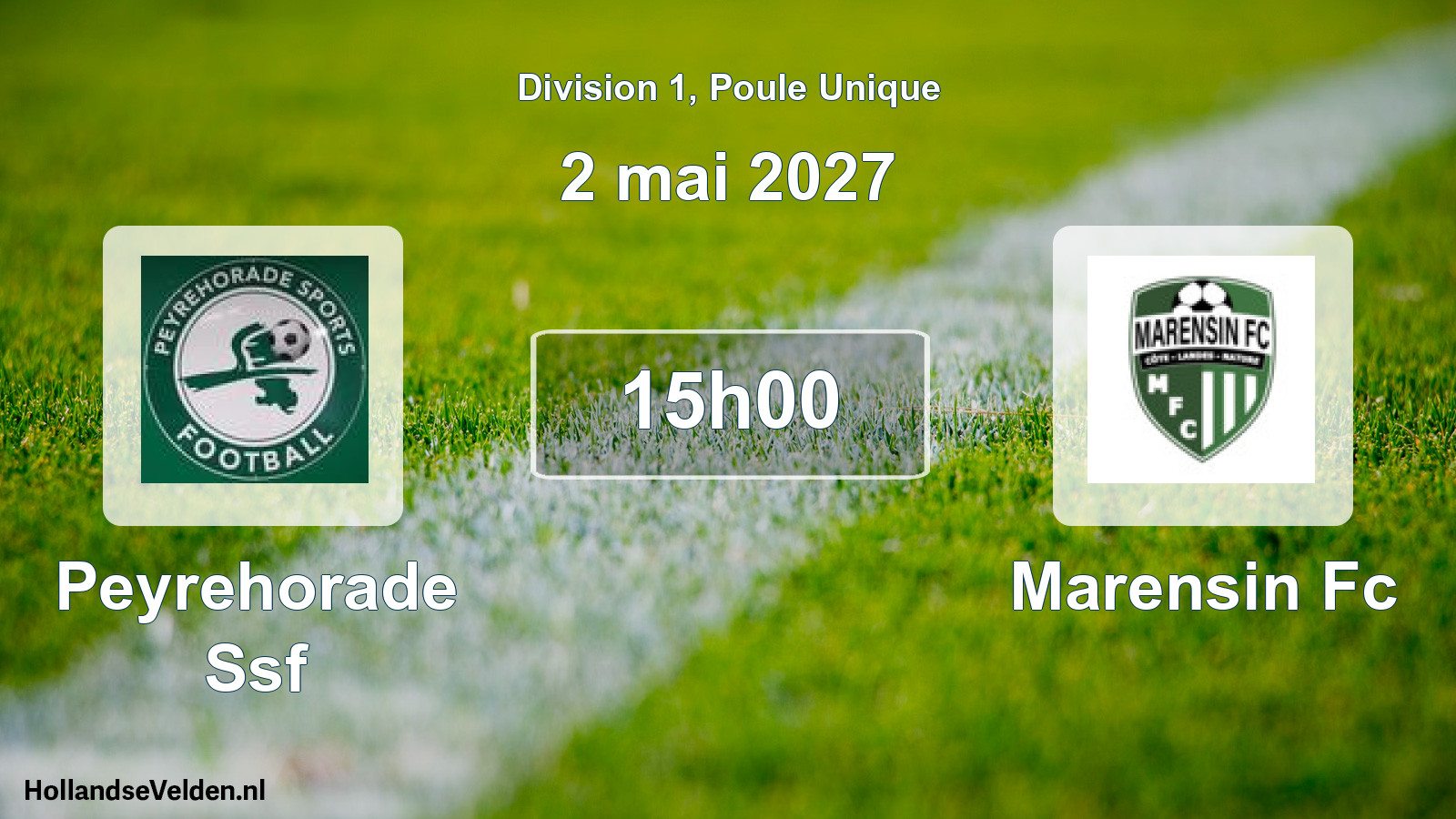 Geplande wedstrijd: Peyrehorade Ssf - Marensin Fc (2 mei 2027)