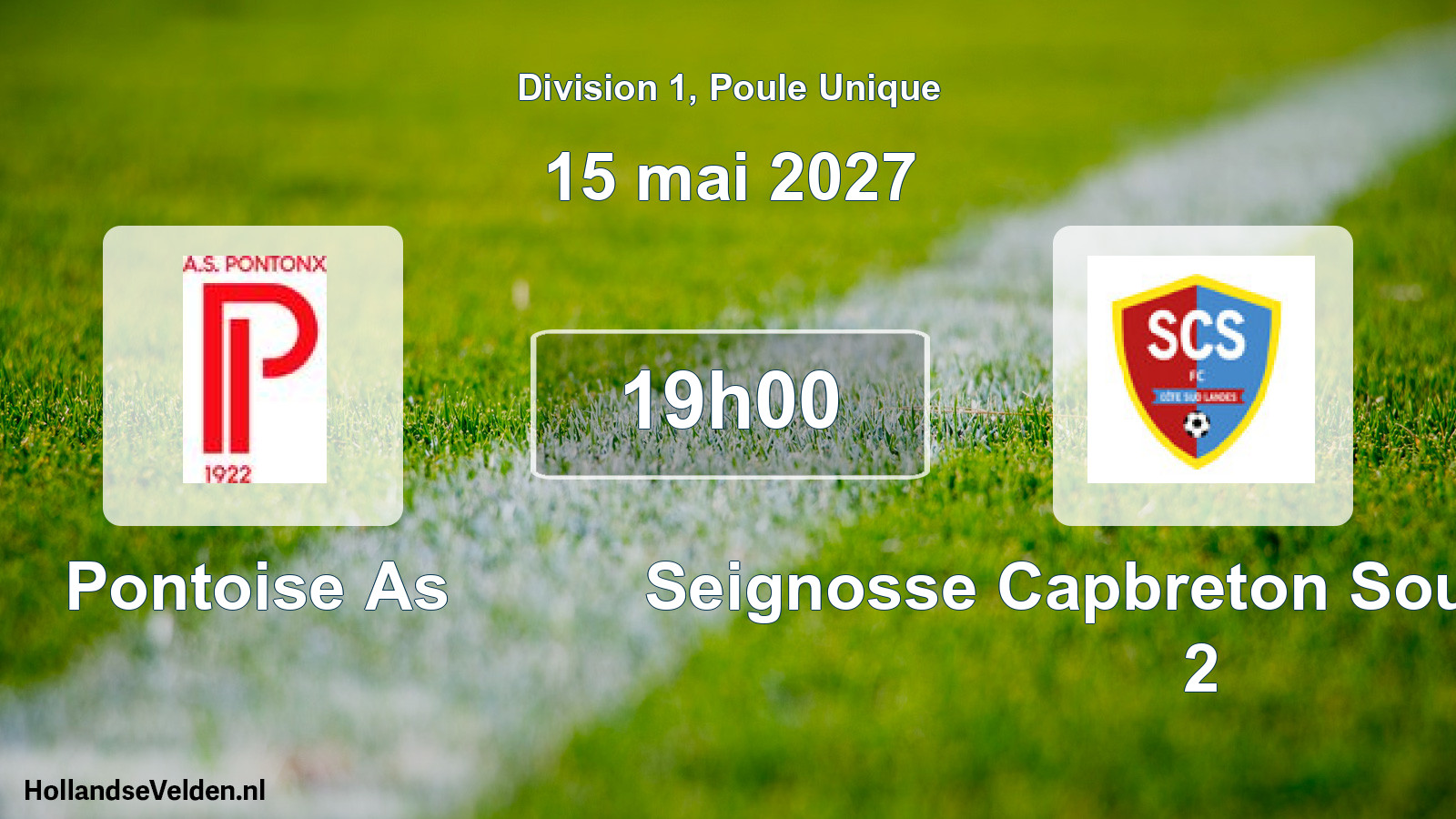 Geplande wedstrijd: Pontoise As - Seignosse Capbreton Soustons FC 2 (15 mei 2027)