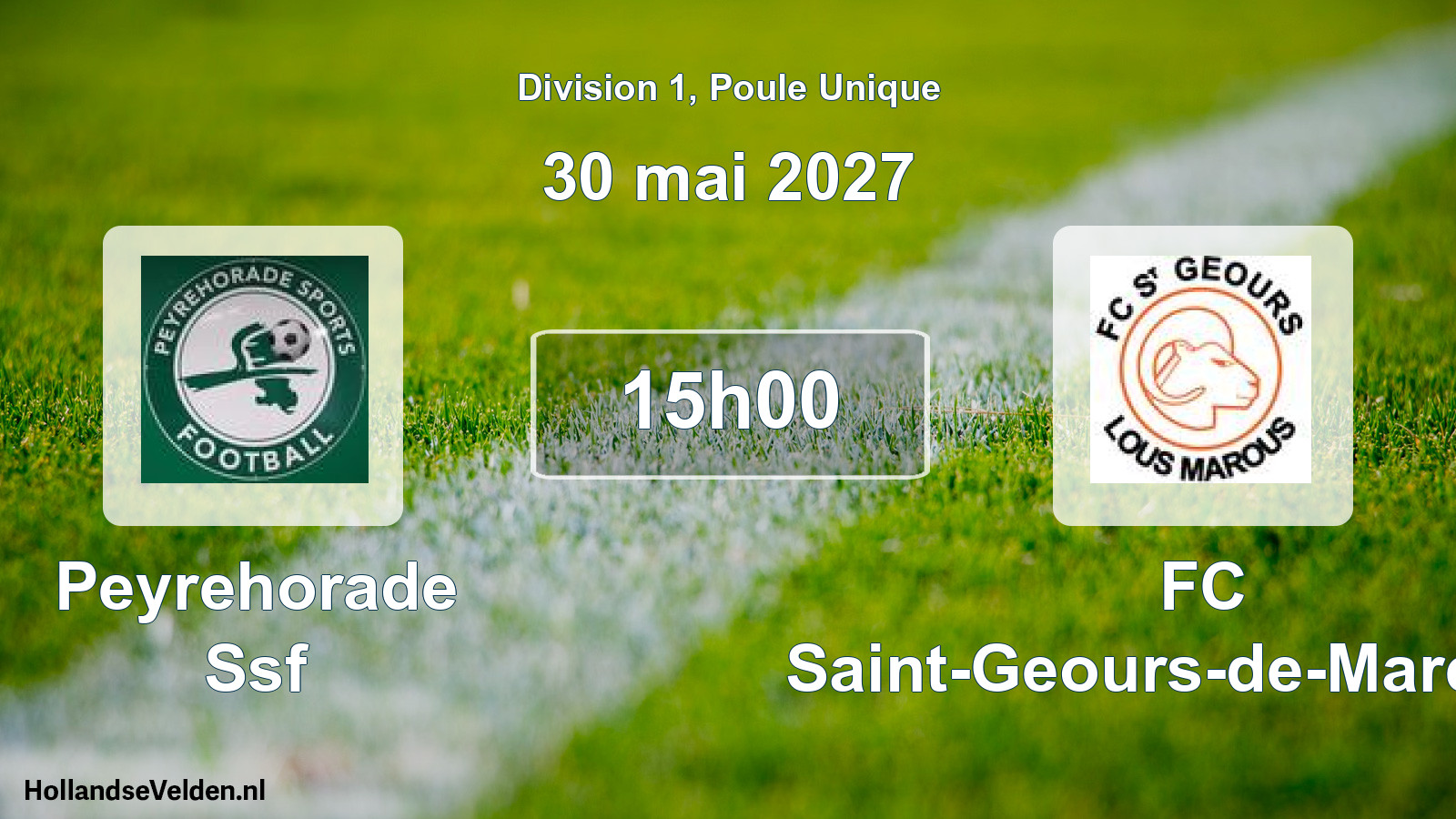 Scheduled Match: Peyrehorade Ssf - FC Saint-Geours-de-Maremne (30 May 2027)