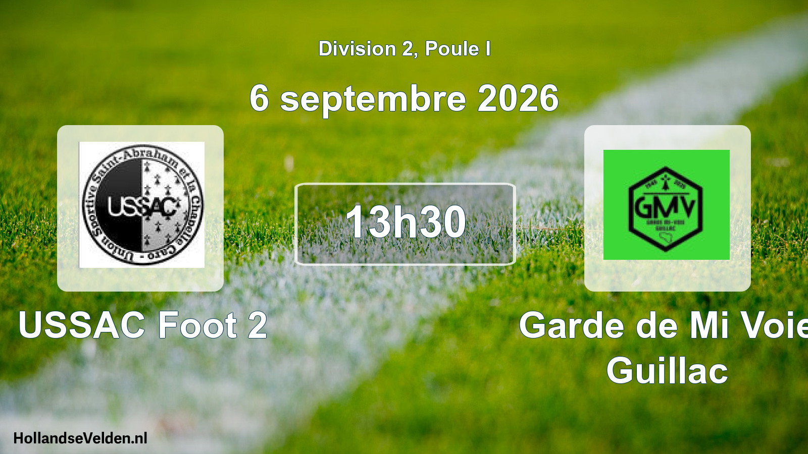 Geplande wedstrijd: USSAC Foot 2 - Garde de Mi Voie Guillac (6 september 2026)