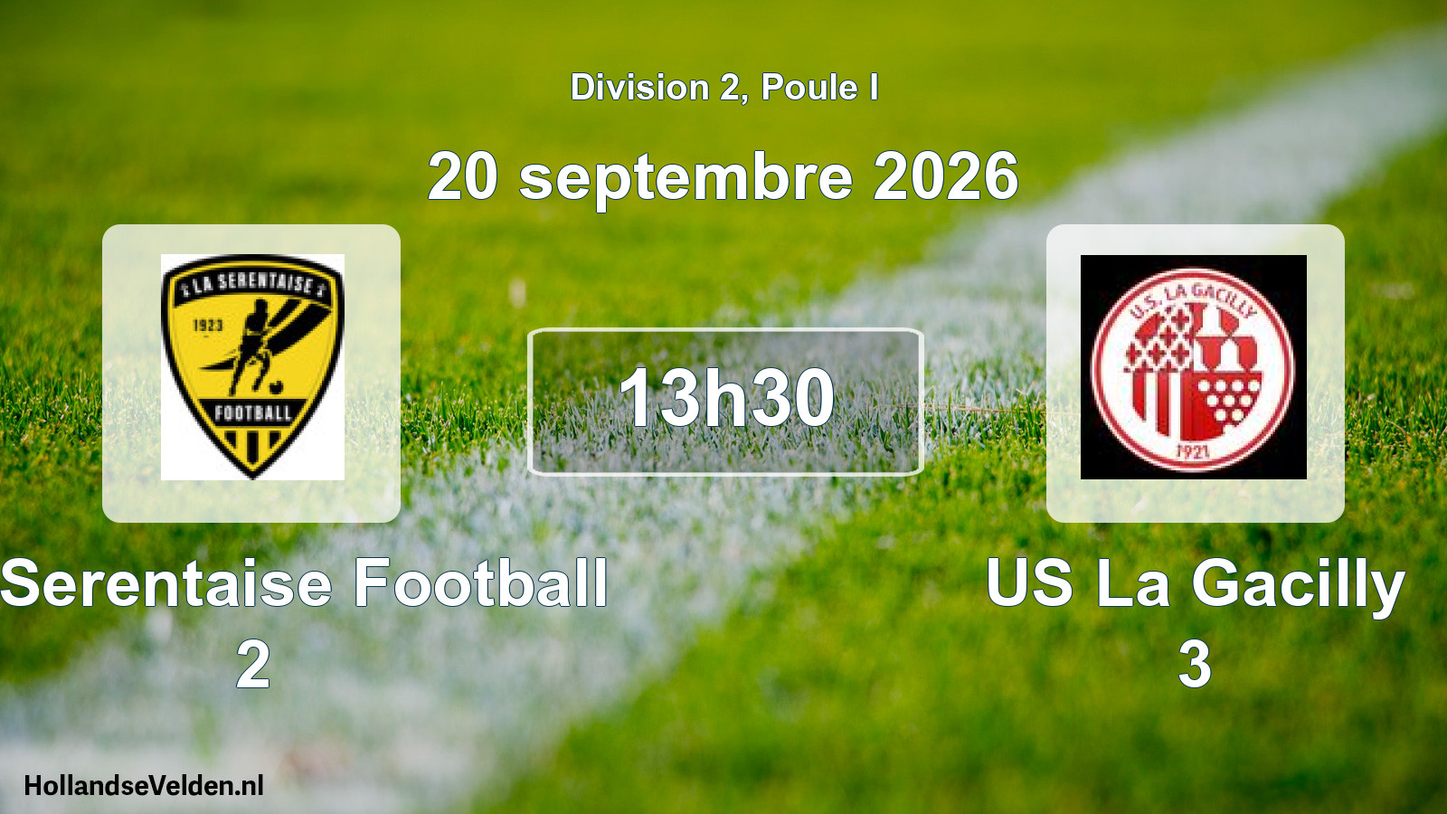 Match programmé: La Serentaise Football 2 - US La Gacilly 3 (20 septembre 2026)