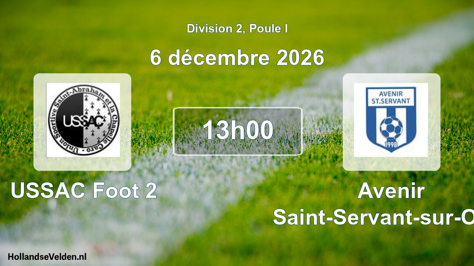 Scheduled Match: USSAC Foot 2 - Avenir Saint-Servant-sur-Oust (6 December 2026)