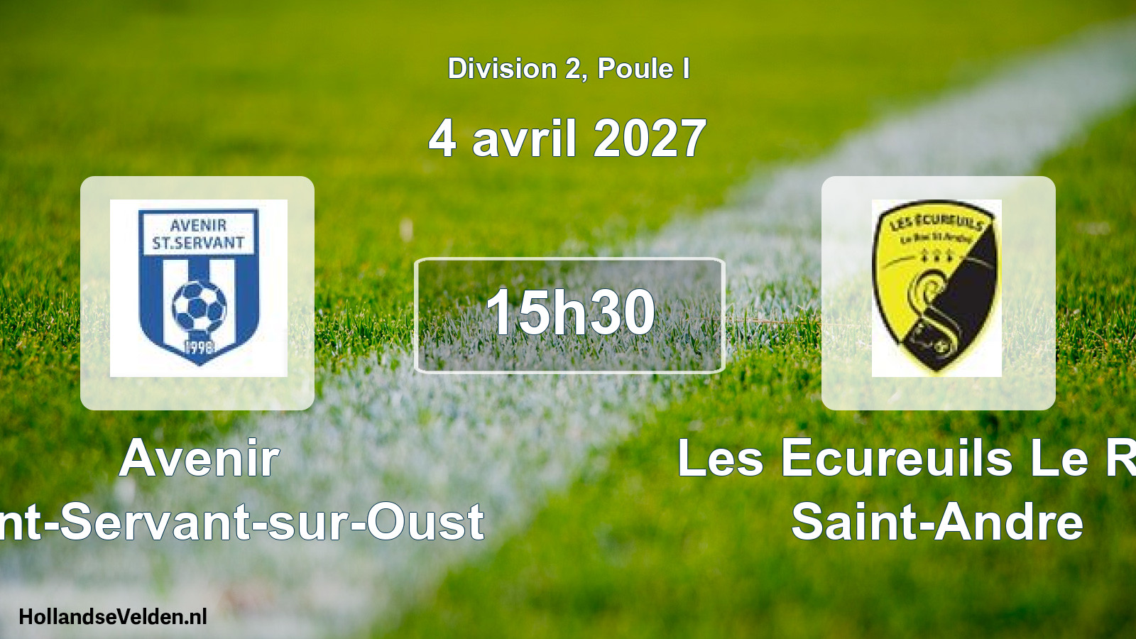 Match programmé: Avenir Saint-Servant-sur-Oust - Les Ecureuils Le Roc Saint-Andre (4 avril 2027)