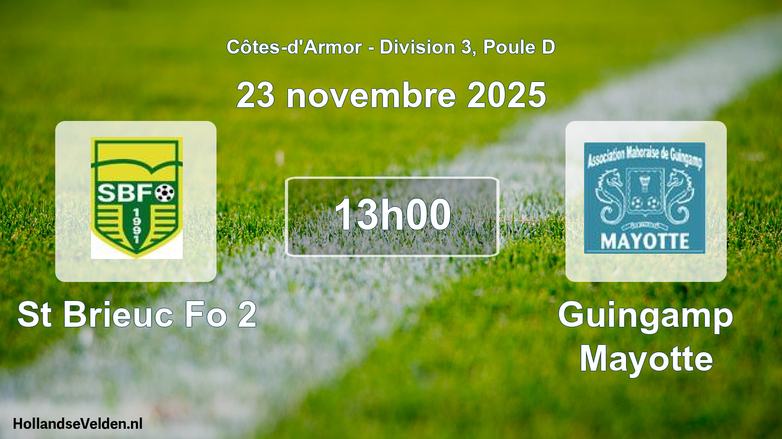 Scheduled Match: St Brieuc Fo 2 - Guingamp Mayotte (23 November 2025)