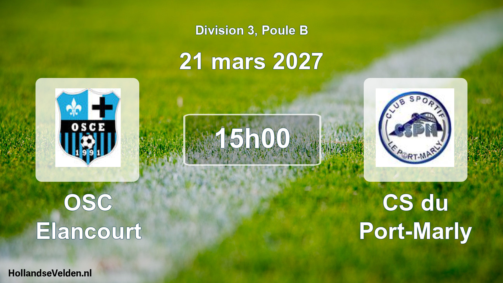 Geplande wedstrijd: OSC Elancourt - CS du Port-Marly (21 maart 2027)