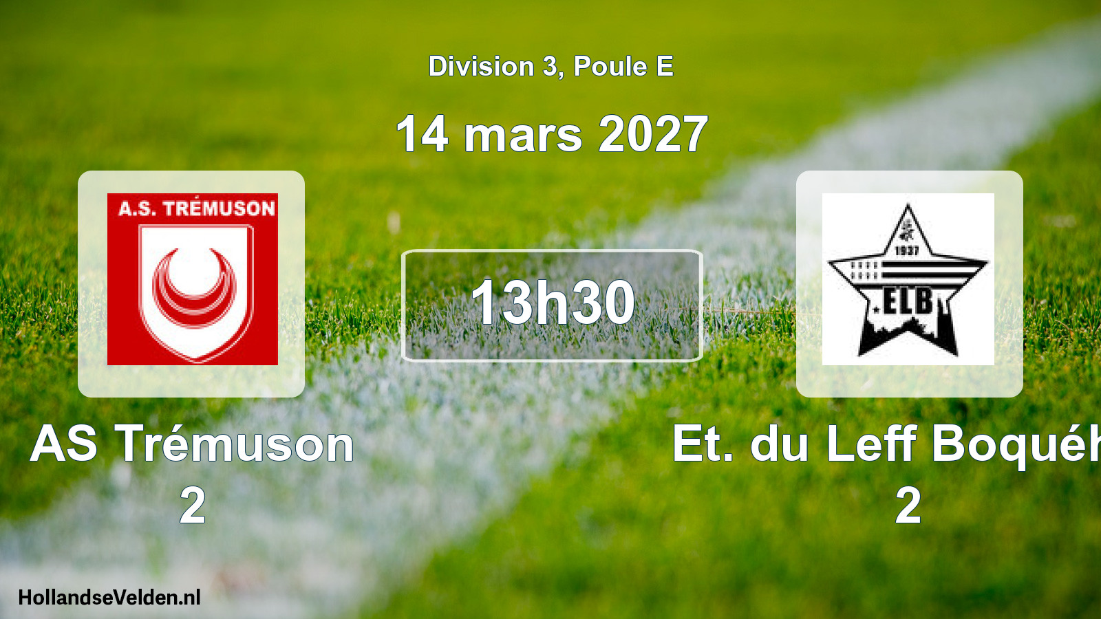 Match programmé: AS Trémuson 2 - Et. du Leff Boquého 2 (14 mars 2027)