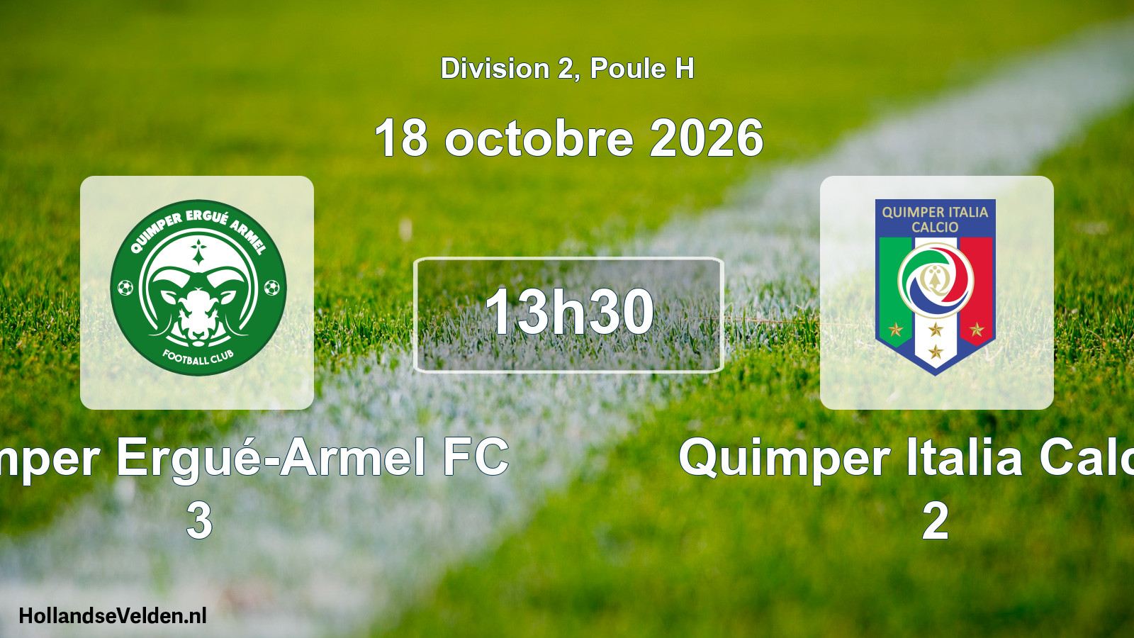 Scheduled Match: Quimper Ergué-Armel FC 3 - Quimper Italia Calcio 2 (18 October 2026)