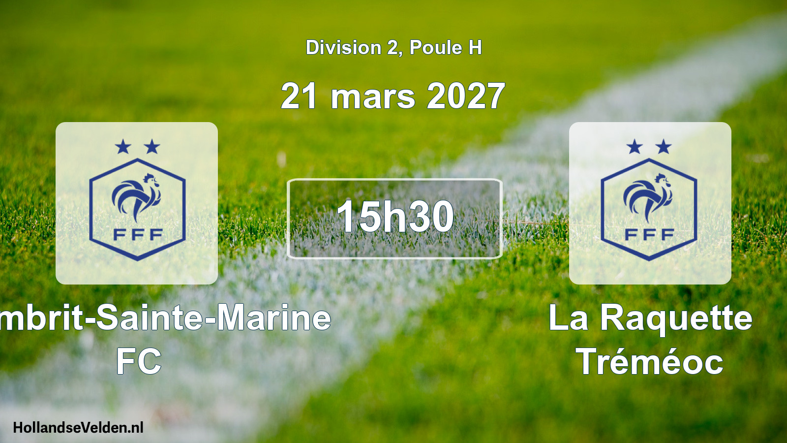 Match programmé: Combrit-Sainte-Marine FC - La Raquette Tréméoc (21 mars 2027)