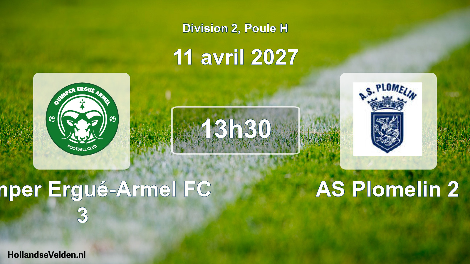 Scheduled Match: Quimper Ergué-Armel FC 3 - AS Plomelin 2 (11 April 2027)