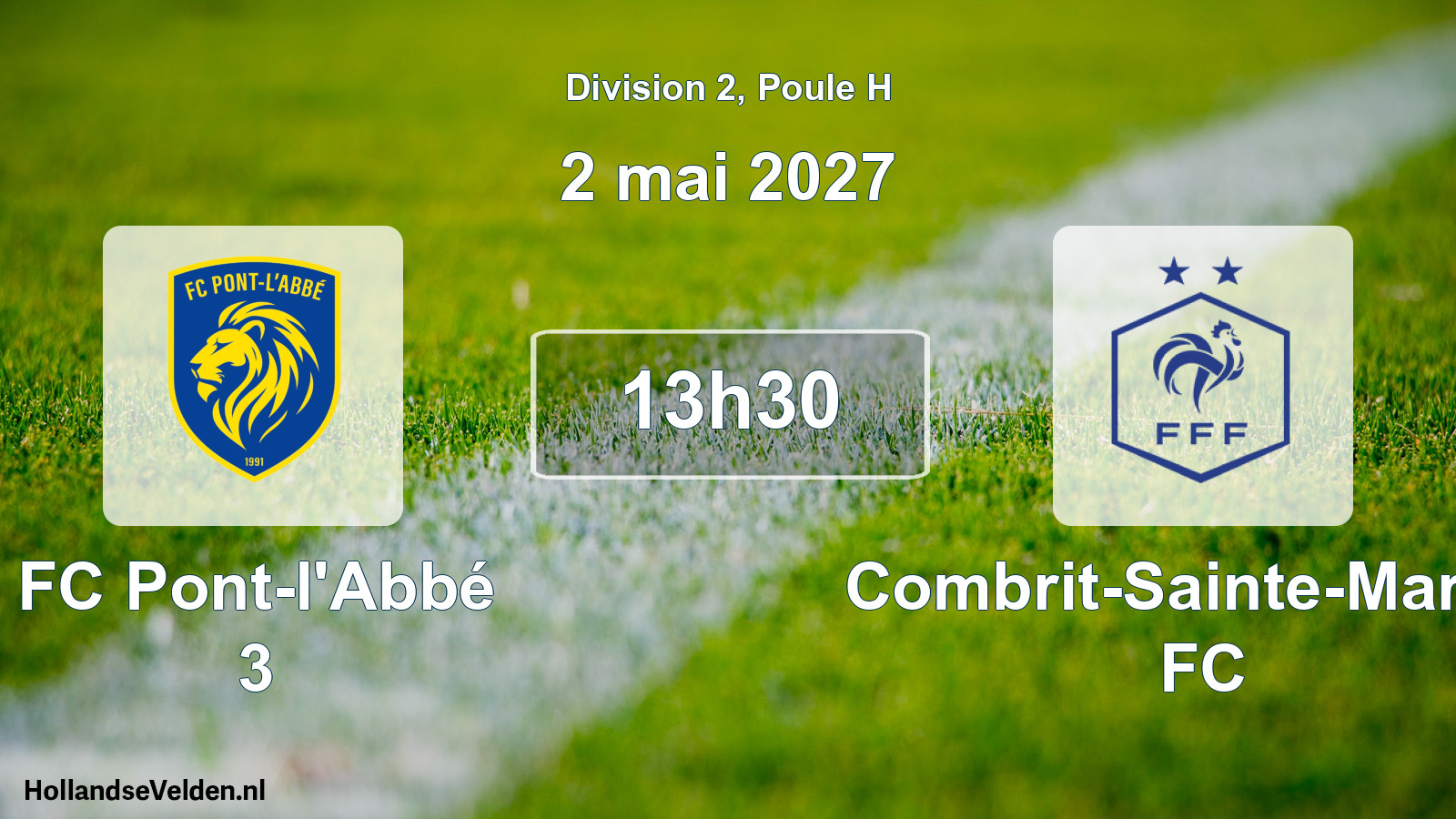 Scheduled Match: FC Pont-l'Abbé 3 - Combrit-Sainte-Marine FC (2 May 2027)