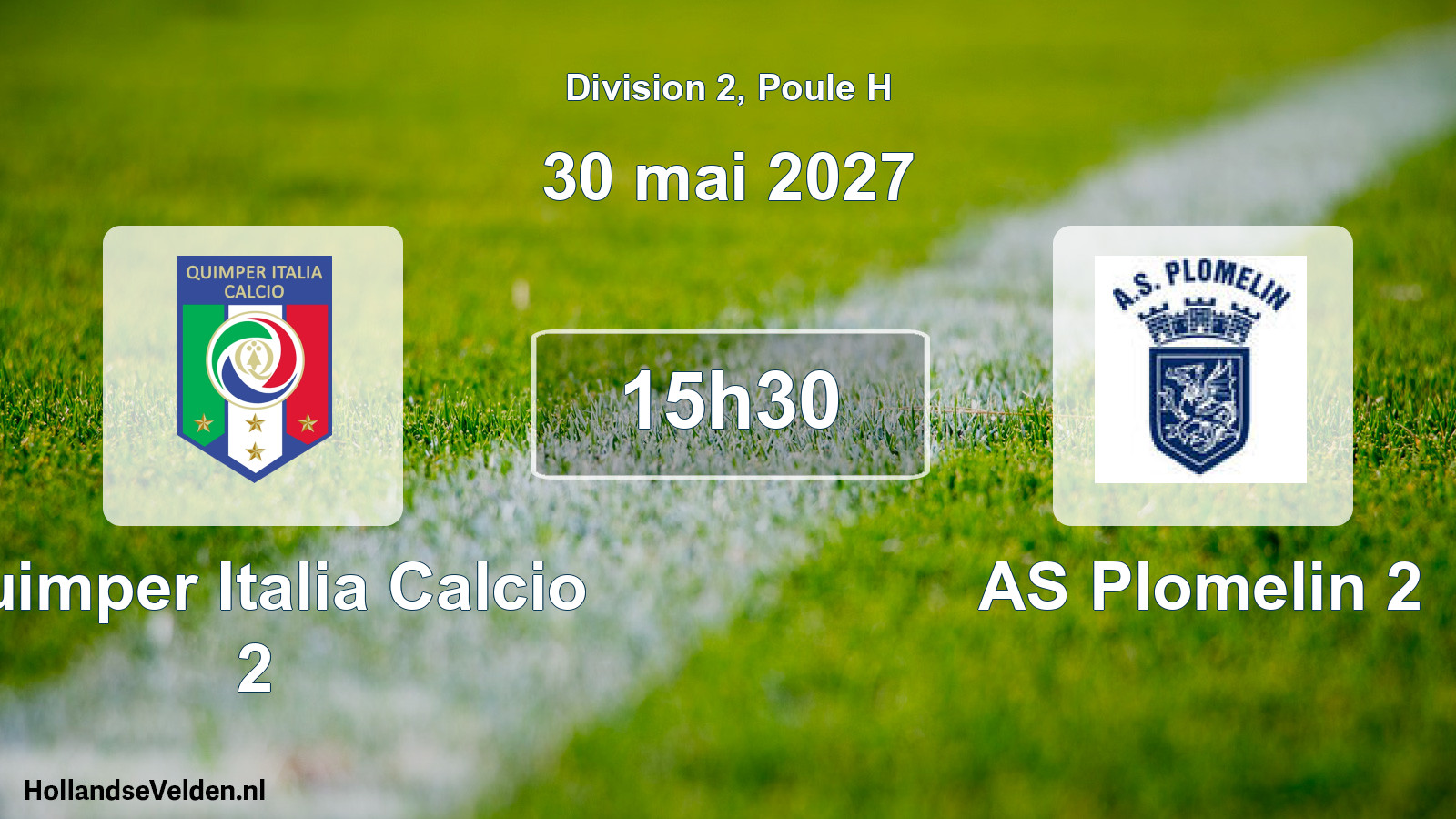 Match programmé: Quimper Italia Calcio 2 - AS Plomelin 2 (30 mai 2027)