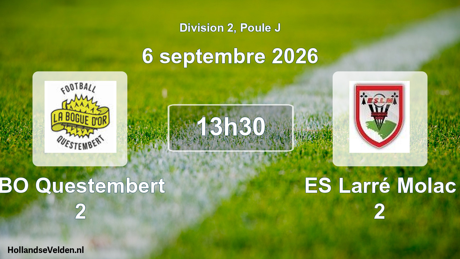 Match programmé: BO Questembert 2 - ES Larré Molac 2 (6 septembre 2026)