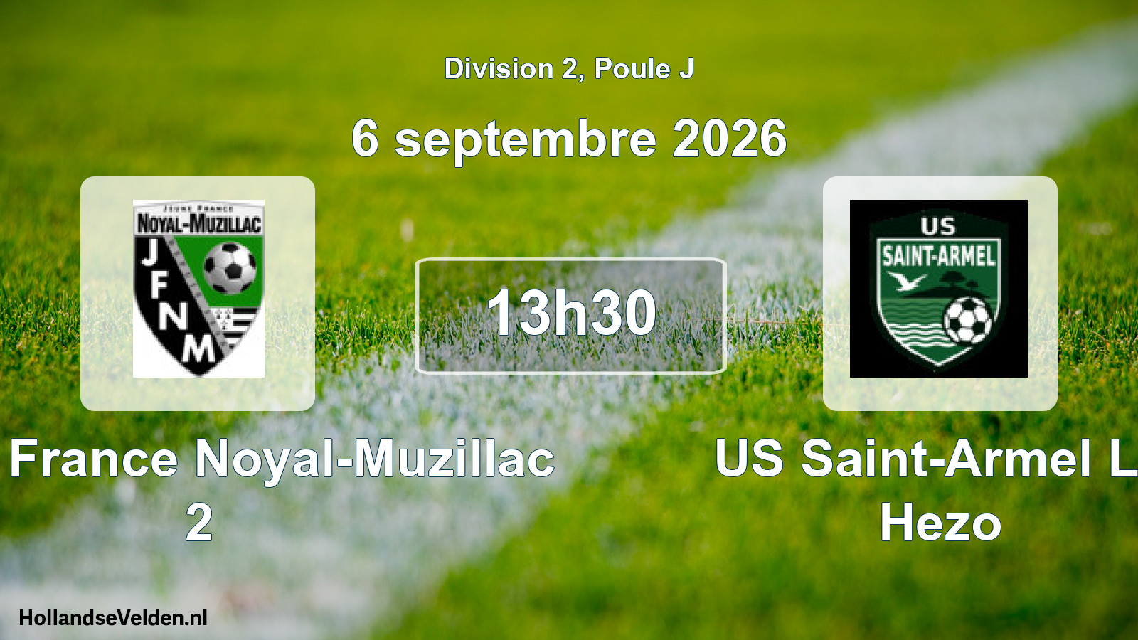 Match programmé: Jeune France Noyal-Muzillac 2 - US Saint-Armel Le Hezo (6 septembre 2026)