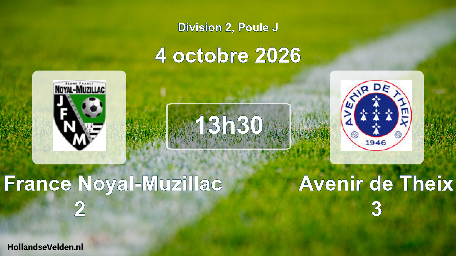 Match programmé: Jeune France Noyal-Muzillac 2 - Avenir de Theix 3 (4 octobre 2026)