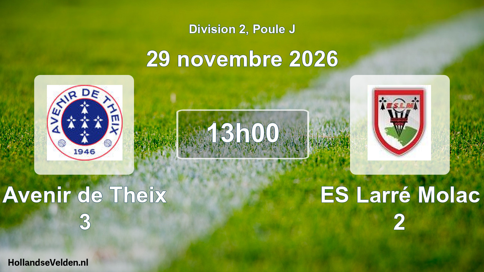 Match programmé: Avenir de Theix 3 - ES Larré Molac 2 (29 novembre 2026)